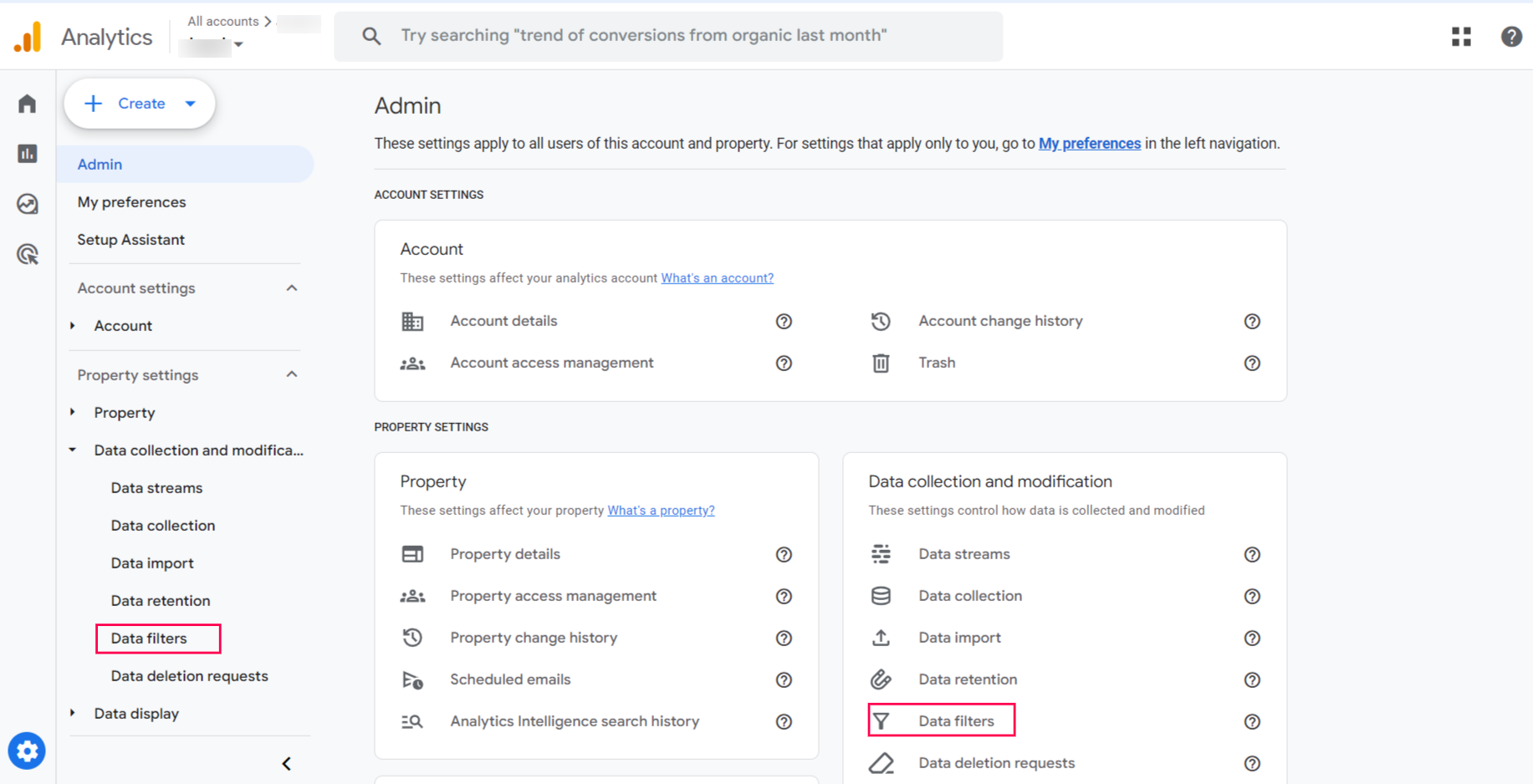 Google Analytics - Data Filter