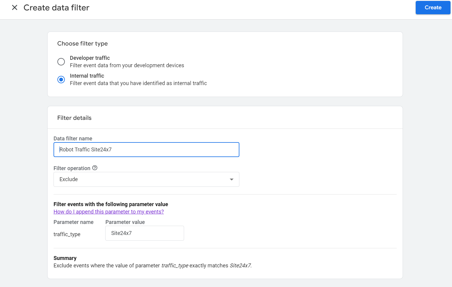 Google Analytics - Create Data Filter